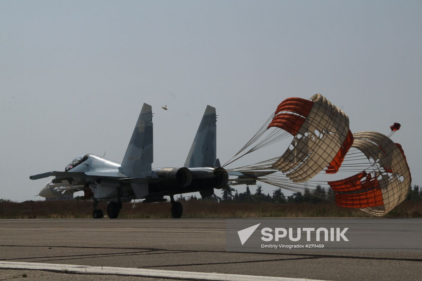 Russian war planes at Hmeimim base in Syria