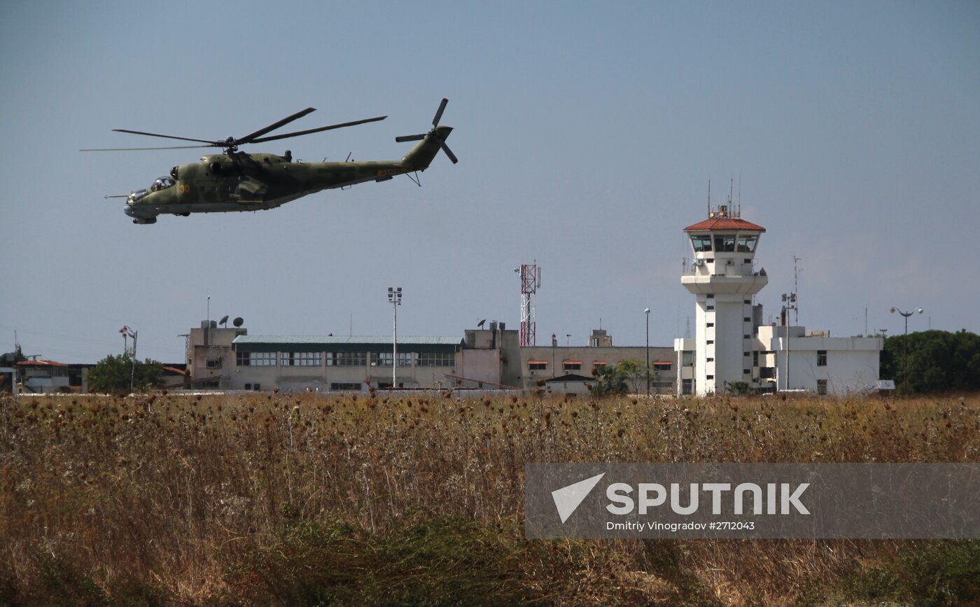 Russian military air group at Khmeimim airbase in Syria