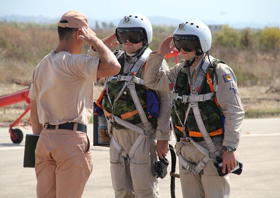 Russian military air group at Khmeimim airbase in Syria