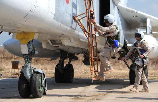Russian military air group at Khmeimim airbase in Syria