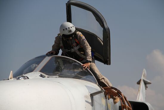 Russian military air group at Khmeimim airbase in Syria