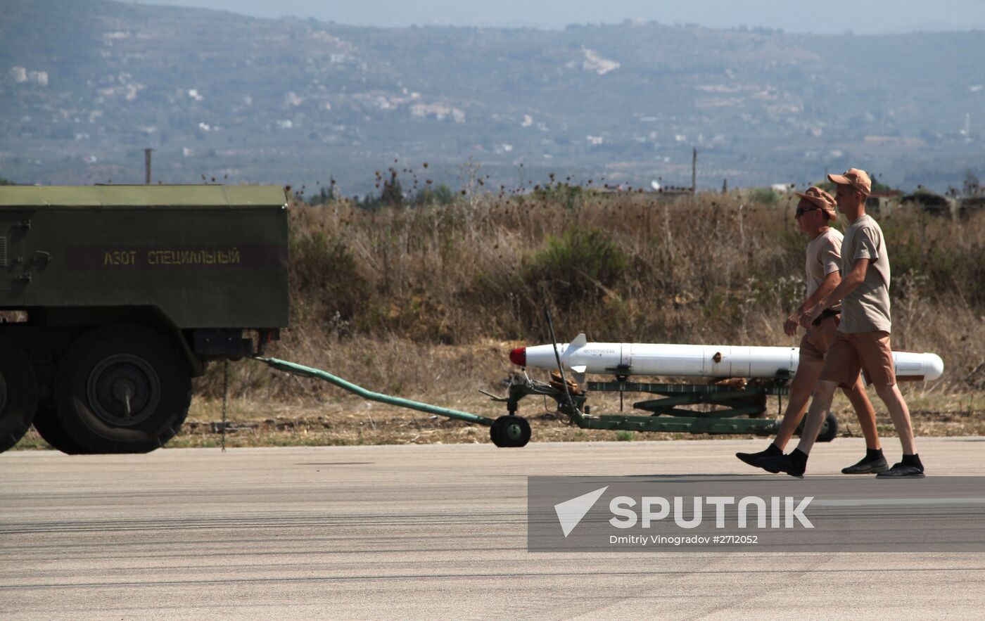 Russian military air group at Khmeimim airbase in Syria