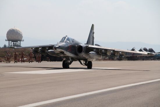 Russian military air group at Khmeimim airbase in Syria