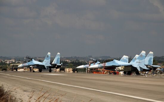Russian military air group at Khmeimim airbase in Syria