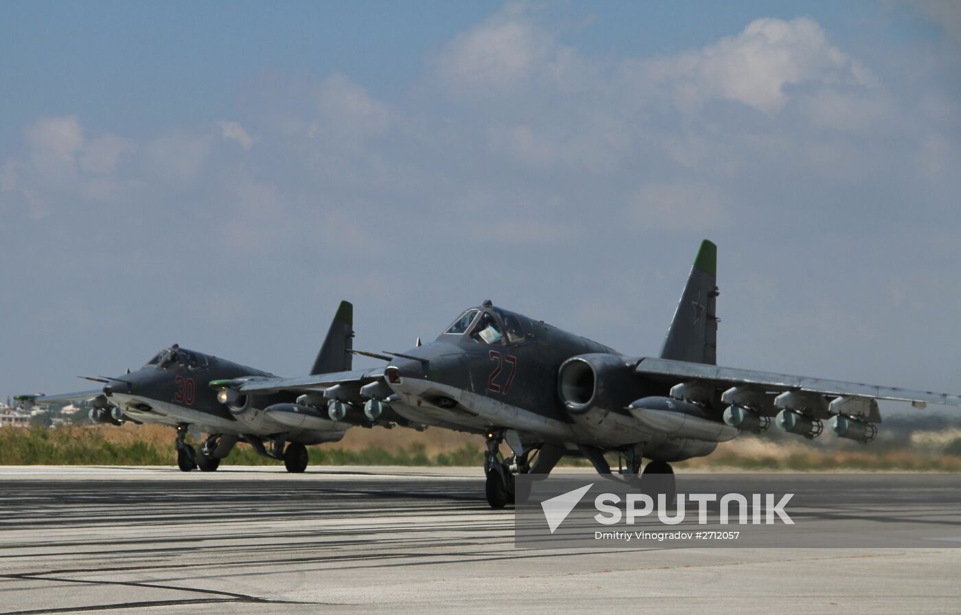 Russian military air group at Khmeimim airbase in Syria