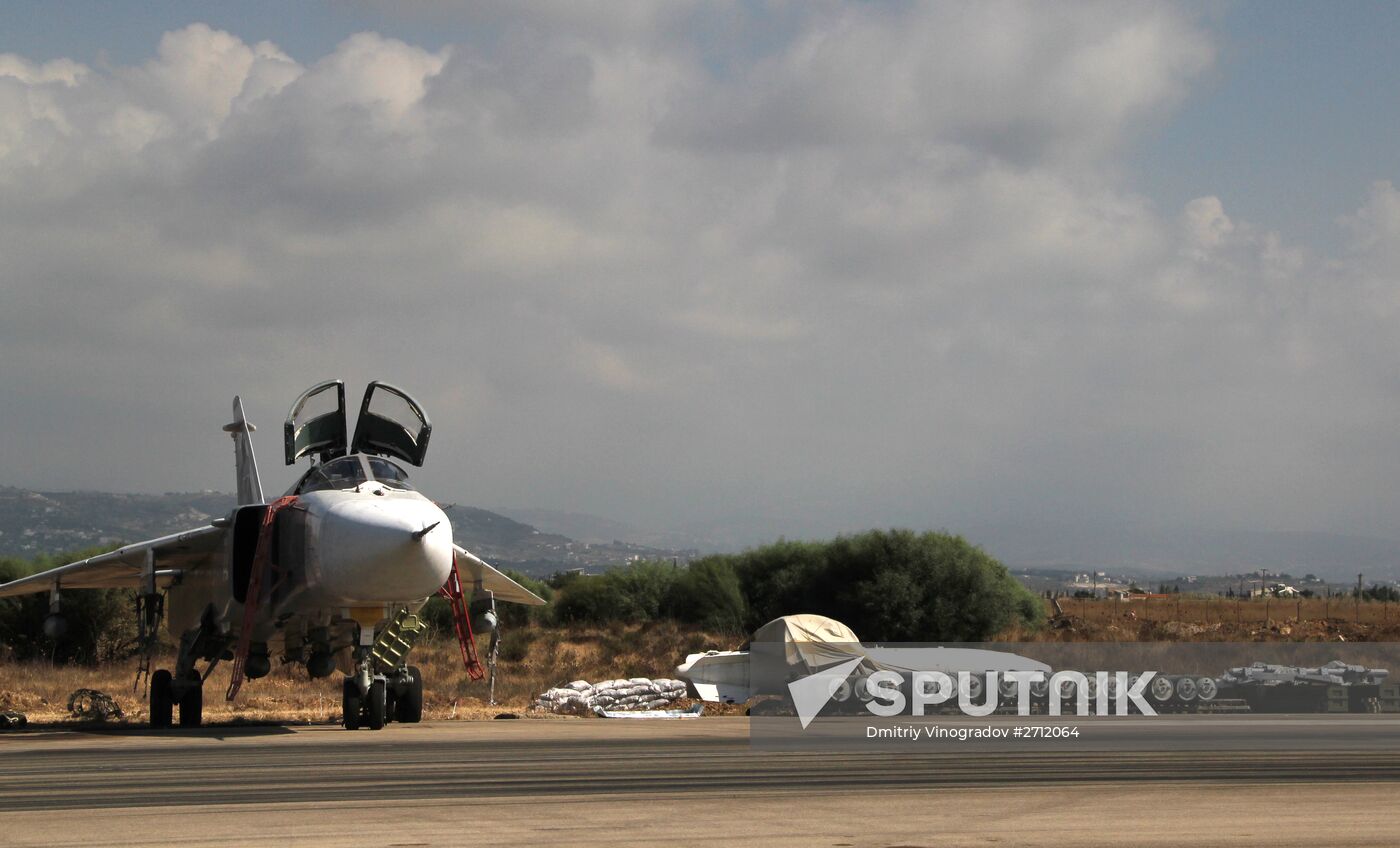 Russian military air group at Khmeimim airbase in Syria
