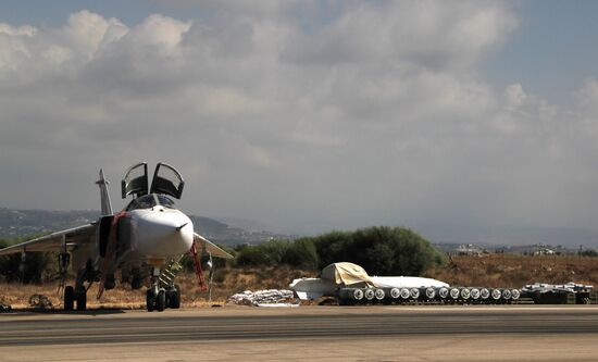 Russian military air group at Khmeimim airbase in Syria