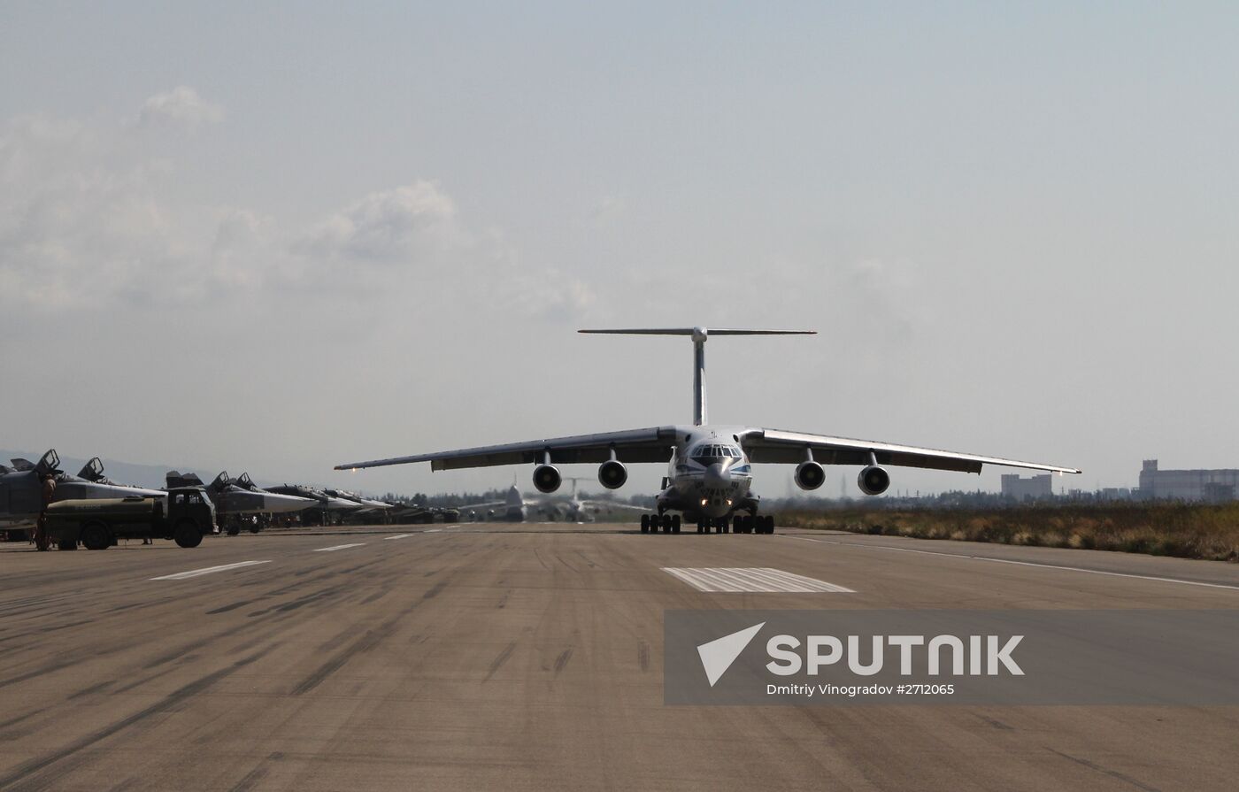 Russian military air group at Khmeimim airbase in Syria