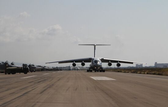 Russian military air group at Khmeimim airbase in Syria