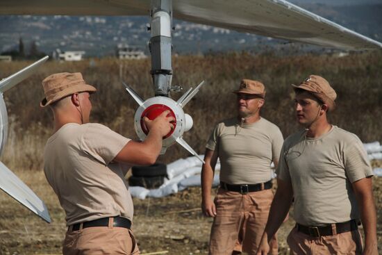 Russian military air group at Khmeimim airbase in Syria