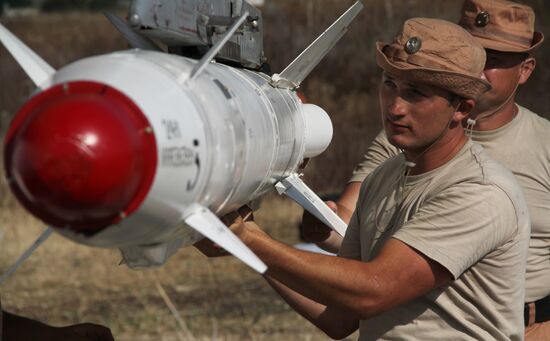 Russian military air group at Khmeimim airbase in Syria