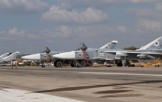 Russian military air group at Khmeimim airbase in Syria