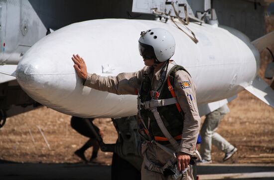 Russian military air group at Khmeimim airbase in Syria