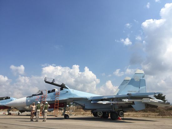 Russian tactical group seen at Hmeimim aerodrome in Syria