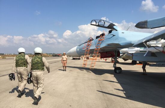 Russian tactical group seen at Hmeimim aerodrome in Syria