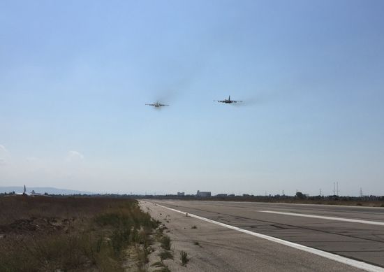 Russian tactical group seen at Hmeimim aerodrome in Syria