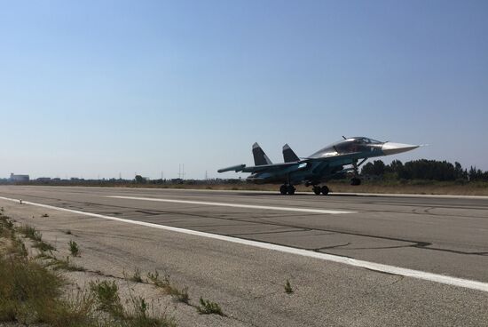 Russian tactical group seen at Hmeimim aerodrome in Syria