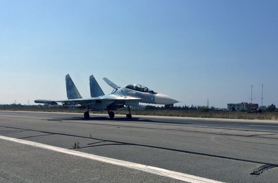 Russian tactical group seen at Hmeimim aerodrome in Syria