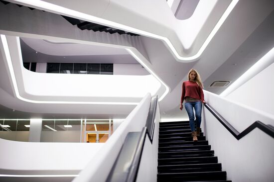 Dominion Tower business center designed by British architect Zaha Hadid