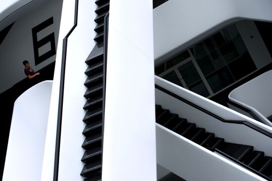 Dominion Tower business center designed by British architect Zaha Hadid