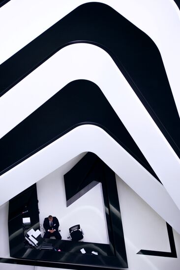 Dominion Tower business center designed by British architect Zaha Hadid