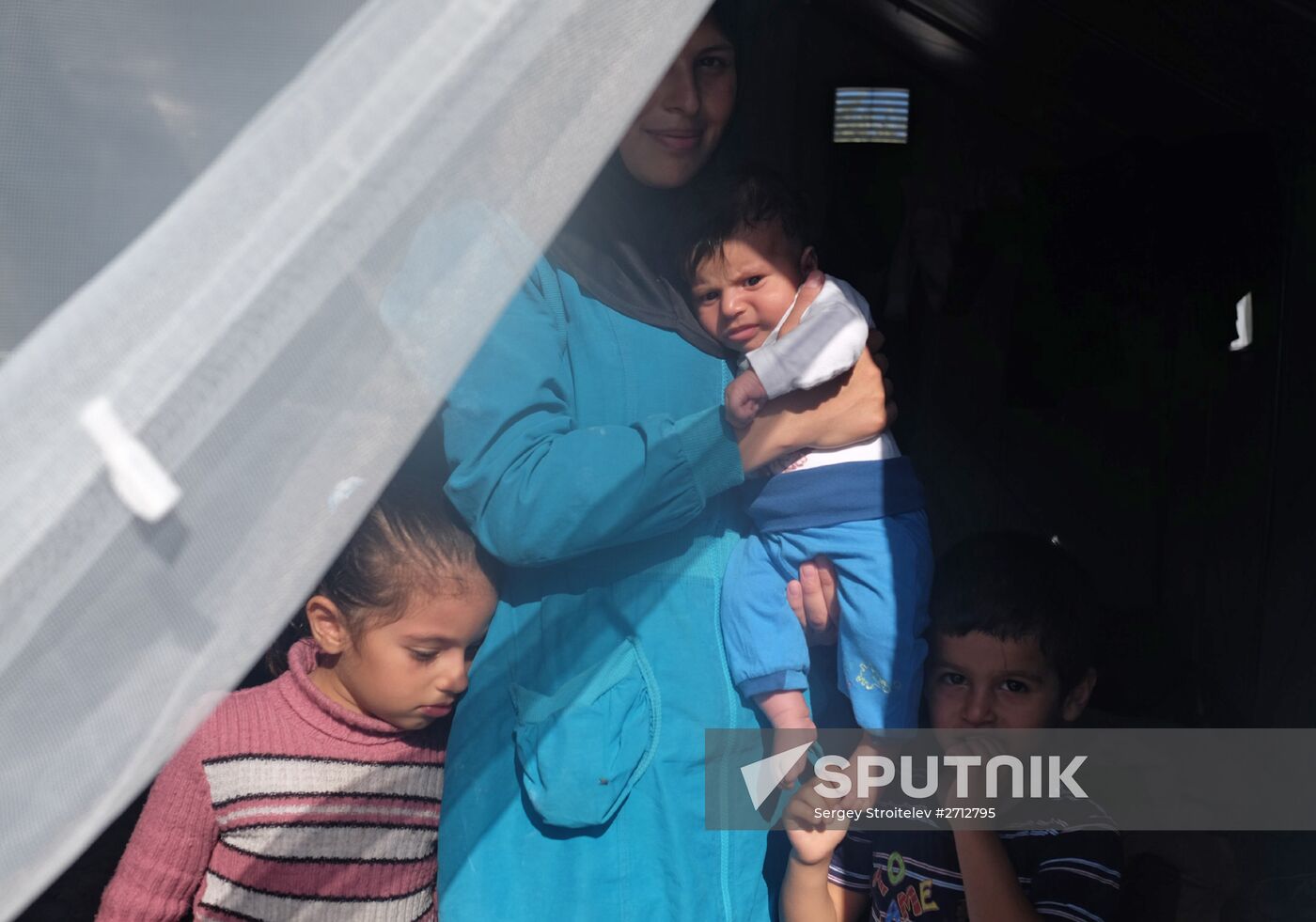 Middle Eastern refugees on Lesbos island in Greece