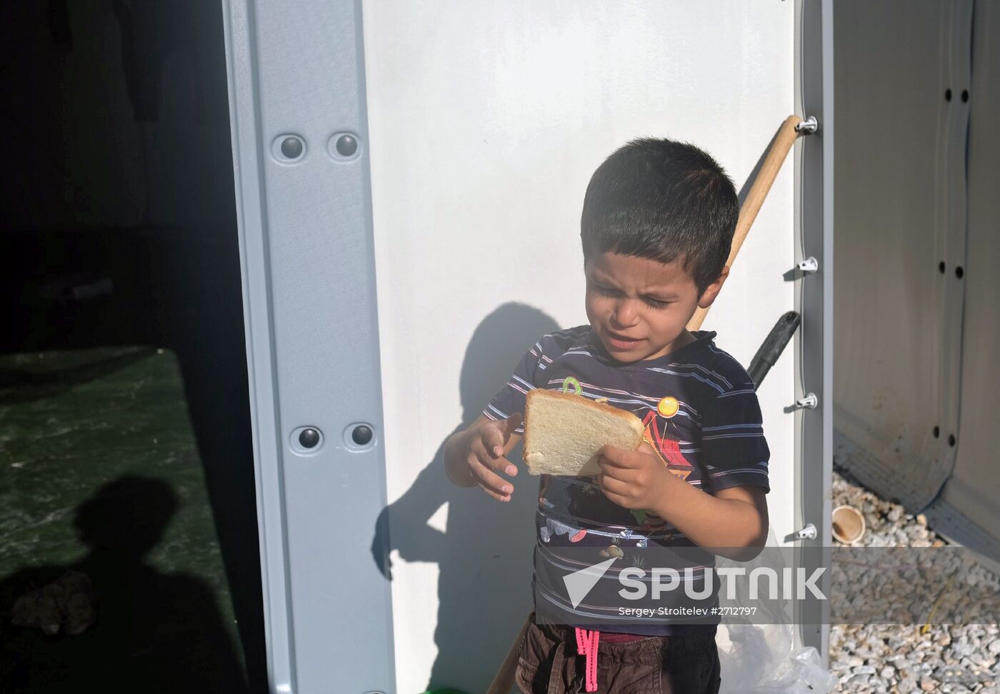 Middle Eastern refugees on Lesbos island in Greece