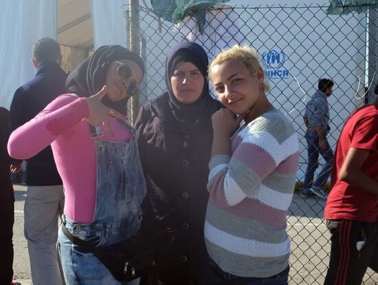 Middle Eastern refugees on Lesbos island in Greece