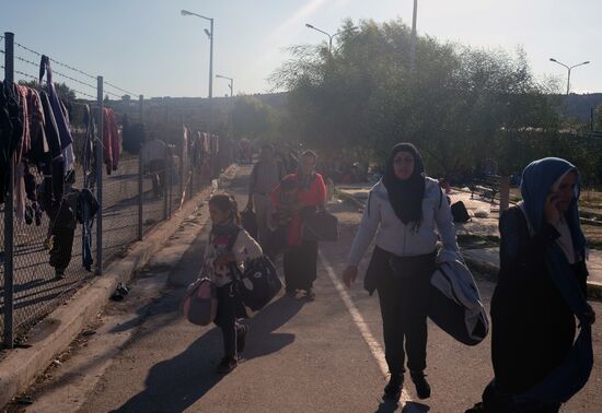 Middle Eastern refugees on Lesbos island in Greece