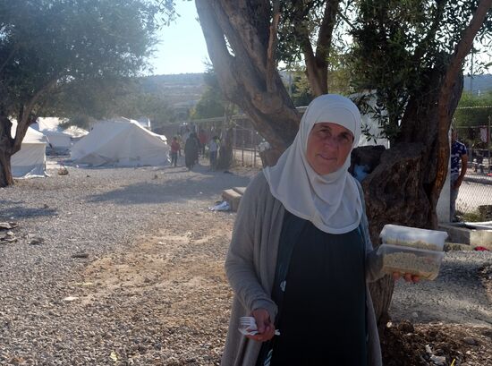 Middle Eastern refugees on Lesbos island in Greece