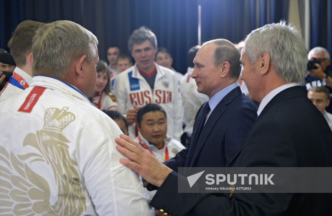 President Vladimir Putin meets with winners of the 2015 IWAS World Games