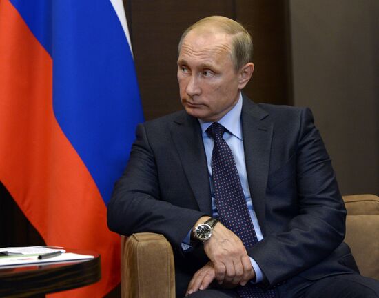 President Vladimir Putin meets with Luxembourg's Prime Minister Xavier Bettel