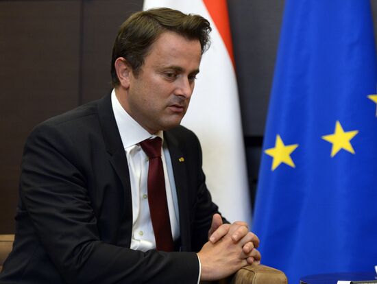 President Vladimir Putin meets with Luxembourg's Prime Minister Xavier Bettel