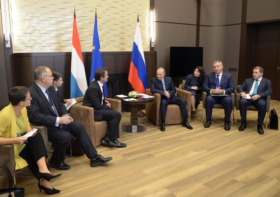 President Vladimir Putin meets with Luxembourg's Prime Minister Xavier Bettel