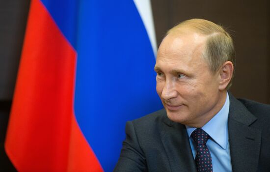 President Vladimir Putin meets with Luxembourg's Prime Minister Xavier Bettel