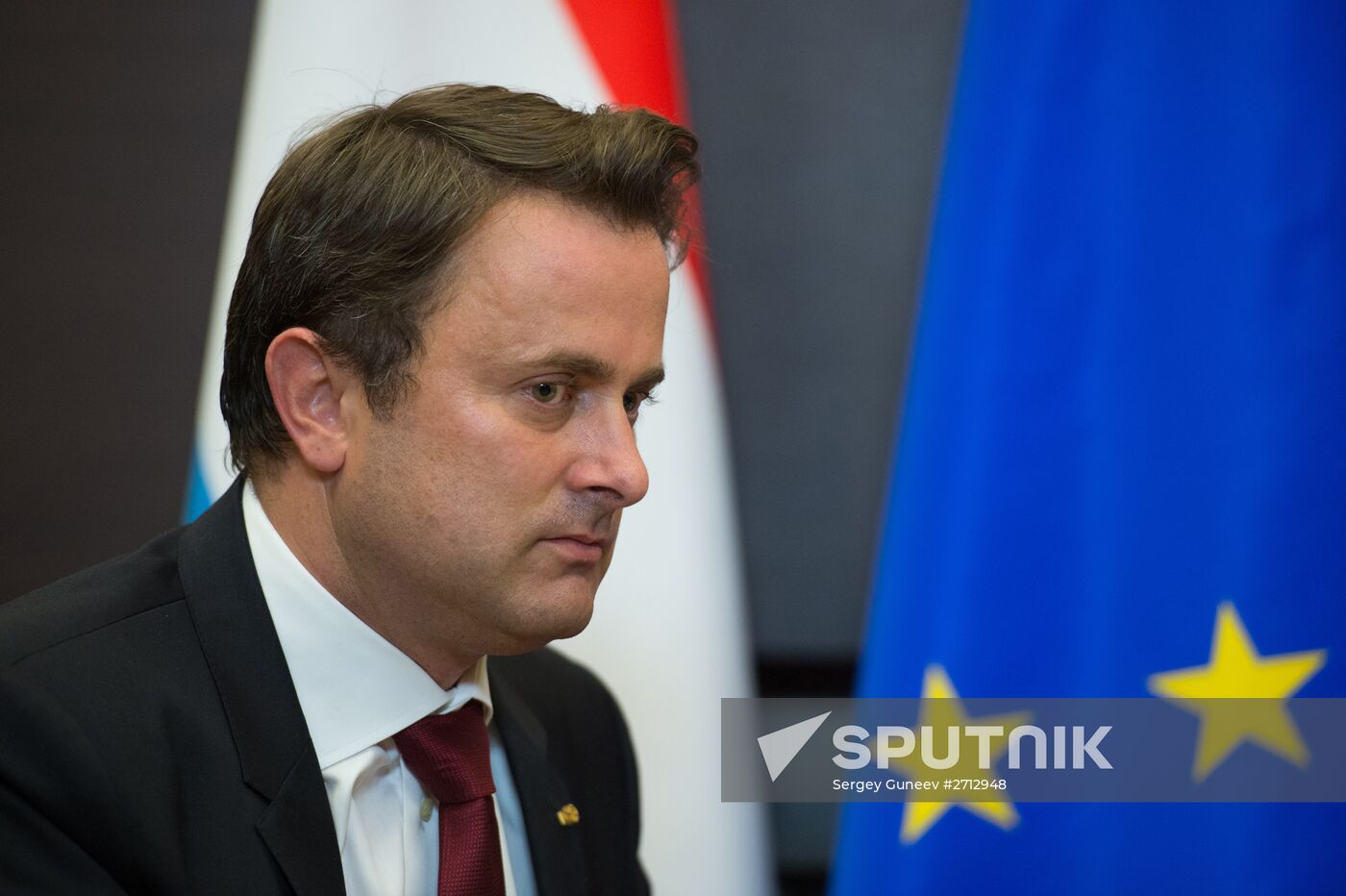 President Vladimir Putin meets with Luxembourg's Prime Minister Xavier Bettel
