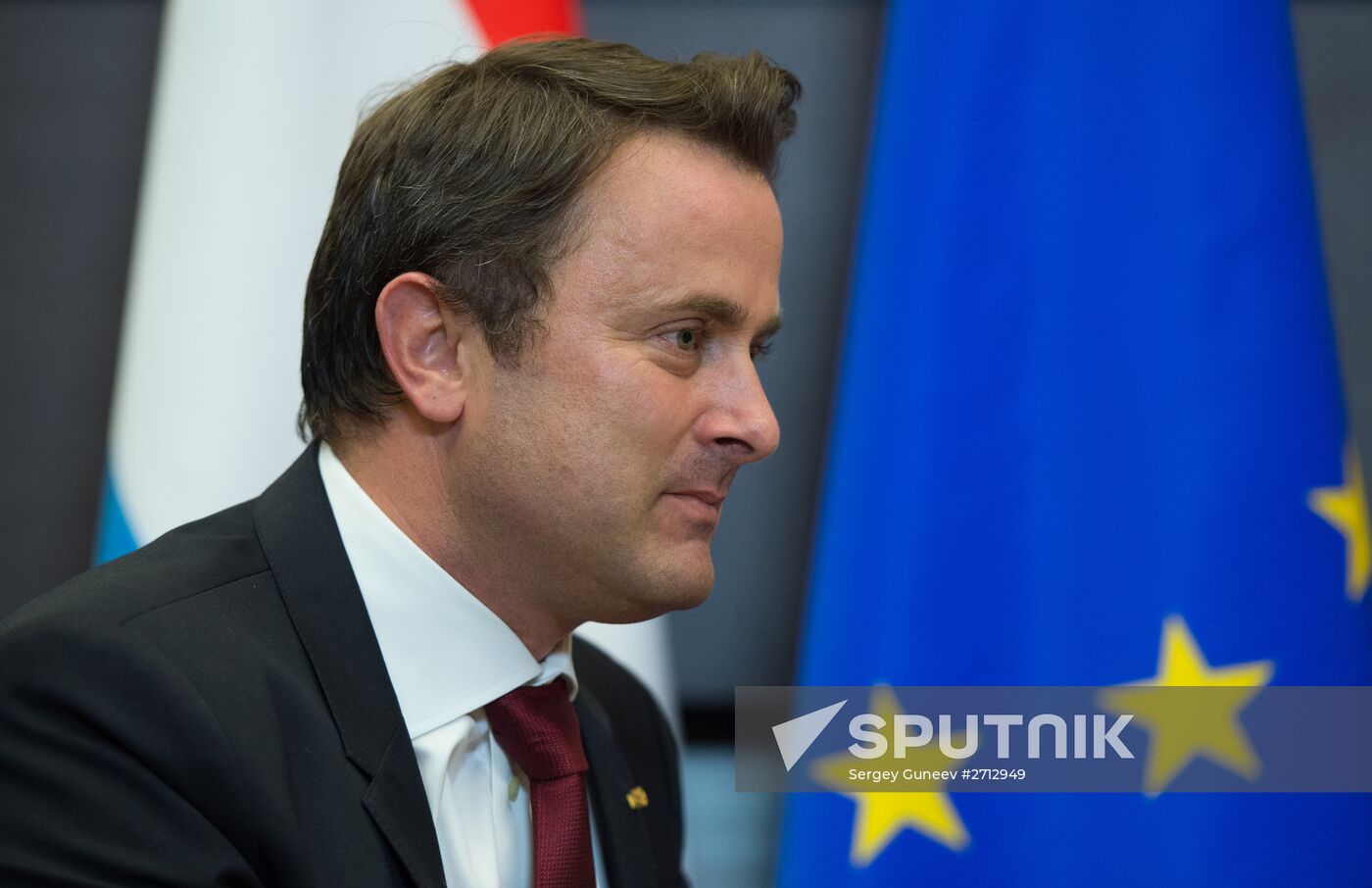 President Vladimir Putin meets with Luxembourg's Prime Minister Xavier Bettel