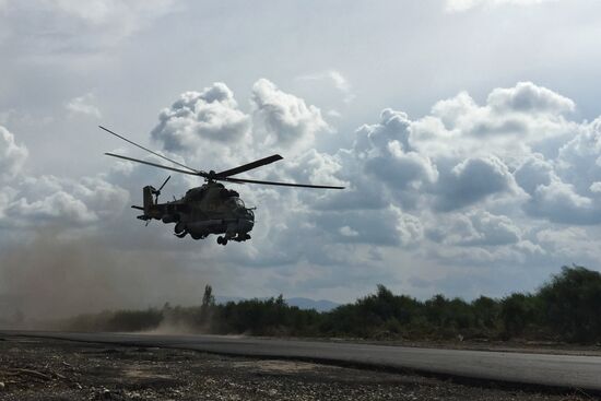 Russia uses helicopters in the operation against the IS in Syria