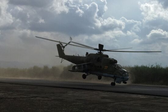 Russia uses helicopters in the operation against the IS in Syria