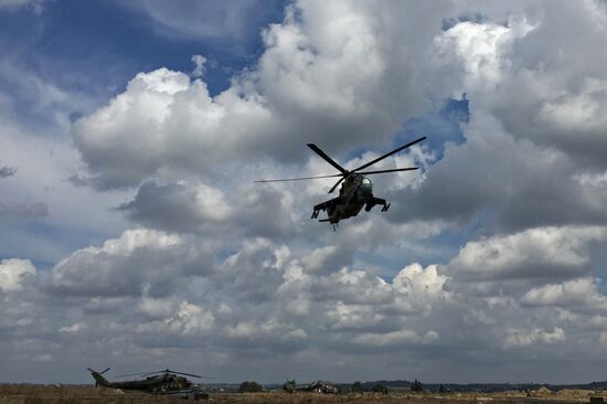 Russia uses helicopters in the operation against the IS in Syria