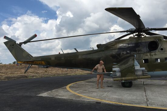 Russia uses helicopters in the operation against the IS in Syria