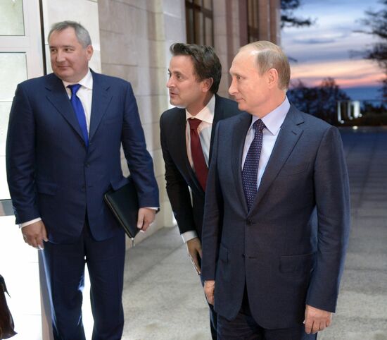 President Vladimir Putin meets with Luxembourg Prime Minister Xavier Bettel