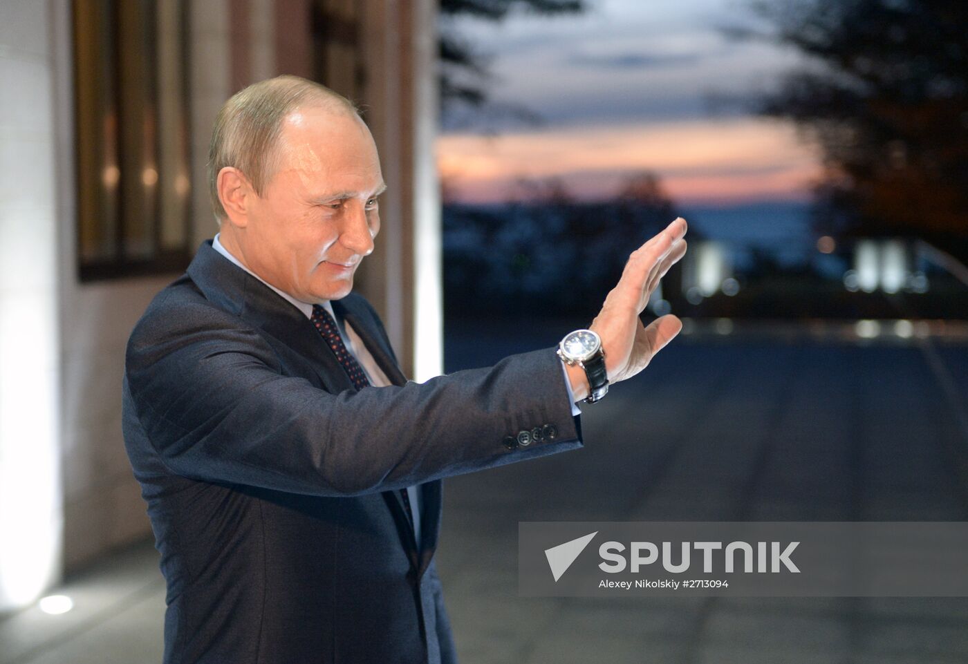 President Vladimir Putin meets with Luxembourg's Prime Minister Xavier Bettel