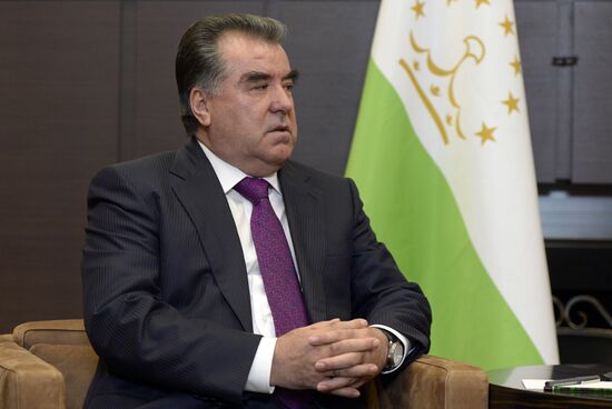 President Vladimir Putin's working meeting with Tajik President Emomali Rahmon