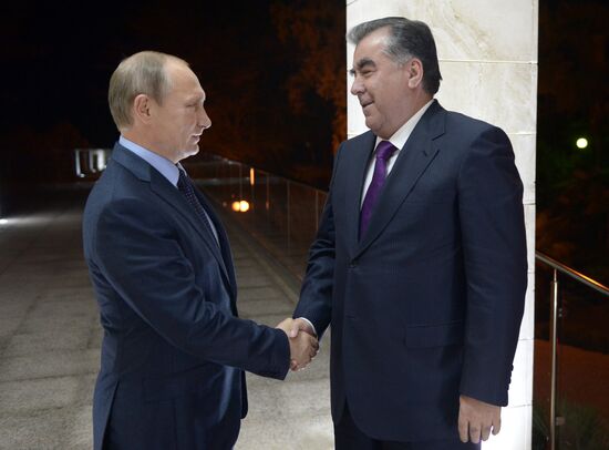President Vladimir Putin's working meeting with Tajik President Emomali Rahmon