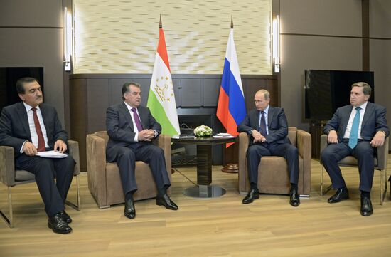 President Vladimir Putin's working meeting with Tajik President Emomali Rahmon
