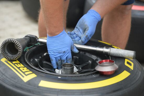 Preparation for Formula 1 Russian Grand Prix