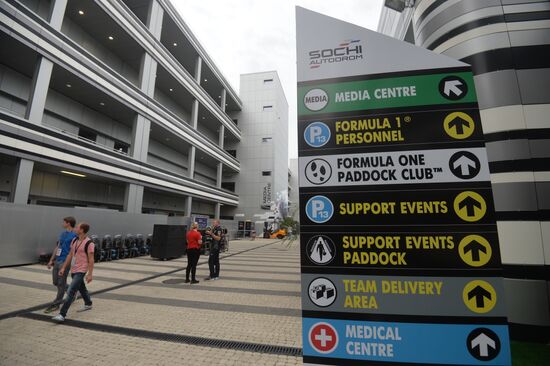Preparation for Formula 1 Russian Grand Prix