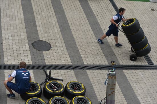 Preparation for Formula 1 Russian Grand Prix