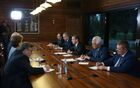 Prime Minister Dmitry Medvedev meets with United Russia leaders